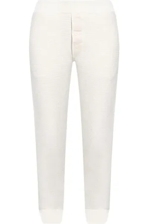 The Row Homme, Pantalons, Blanc, Taille: S Pantalon Tricoté Taille Haute