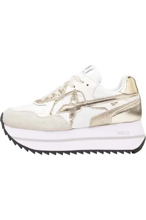 W6YZ Femme, Chaussures, Jaune, Taille: 39 EU Baskets en suède et tissu technique Deva W.