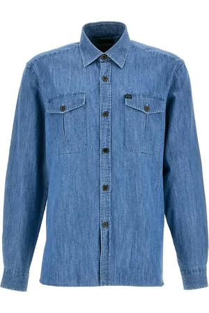 FAY Homme, Chemises, Bleu, Taille: M Chemise en denim
