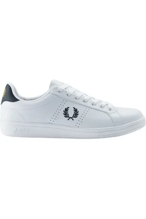 Fred Perry Homme, Chaussures, Blanc, Taille: 43 EU Baskets Array Large Cuir