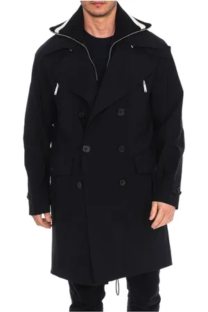 Dsquared2 Homme, Manteaux, Noir, Taille: S Double Layer Trench Coat