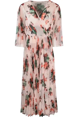 Serafini Femme, Robes, Multicolore, Taille: 42 FR Robe portefeuille à col en V floral