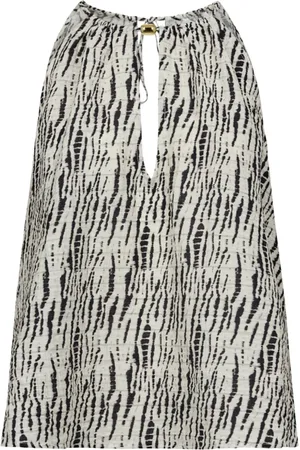 Co`Couture Femme, Jupes, Multicolore, Taille: 40 FR Haut Plongeant avec à Nouer et Détail Trou de Serrure