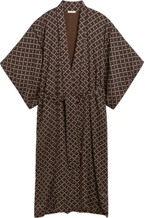 By Malene Birger Femme, Blouses et Chemises, Brun, Taille: 40 FR Élégante Robe Style Kimono