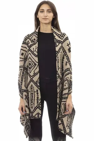 ALPHA STUDIO Femme, Vestes, Multicolore, Taille: 42 FR Stola Scandinave en Jacquard Double Face