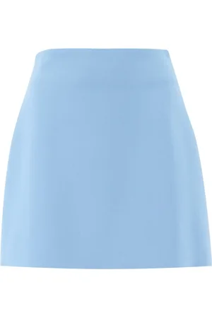 ERMANNO SCERVINO Femme, Jupes, Bleu, Taille: 40 FR Jupe à Boutons avec Accessoires