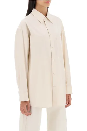 LEMAIRE Femme, Blouses et Chemises, , Taille: 38 FR Chemise Popeline Oversize à Col Italien