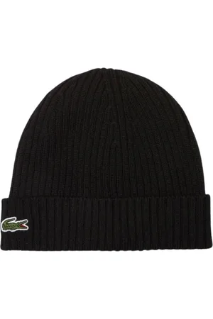 Lacoste Homme, Accessoires, Noir, Taille: ONE Size Bonnet Noir