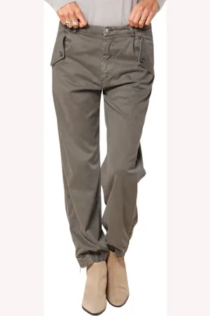Masons Femme, Pantalons, Gris, Taille: 36 FR Pantalon Cargo Coupe Galbée