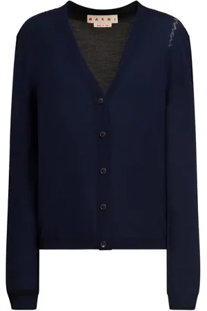 Marni Femme, Pulls, Bleu, Taille: 40 FR Pull Tricot Bleu Marine