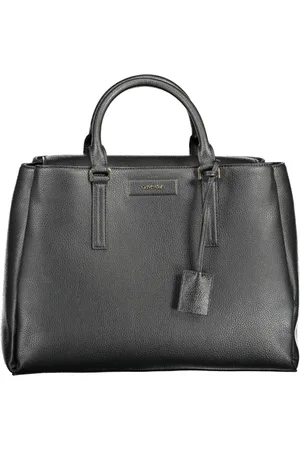 Calvin Klein Femme, Sacs, Noir, Taille: ONE Size Sac à main en polyester avec 2 anses et bandoulière amovible