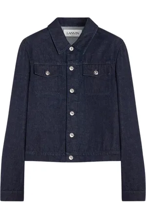 Lanvin Homme, Vestes, Bleu, Taille: L Veste en jean à imprimé Sci-Fi