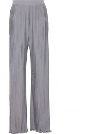 Lanvin Femme, Pantalons, Gris, Taille: 36 FR Pantalon Droit à Taille Élastiquée