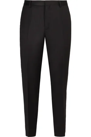Calvin Klein Homme, Pantalons, Noir, Taille: 2XL Pantalon de Tailleur en Laine avec Poche Arrière