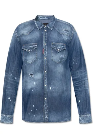 Dsquared2 Homme, Chemises, Bleu, Taille: XL Chemise en jean 