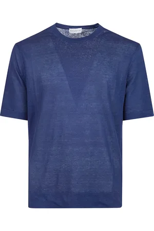 BALLANTYNE Homme, Tops, Bleu, Taille: 2XL T-shirt élégant à point de chaînette