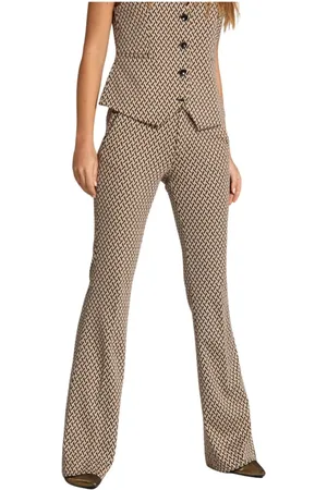 Masons Femme, Pantalons, , Taille: 34 FR Pantalon Chino Coupe Slim à Motif Pied-de-Poule