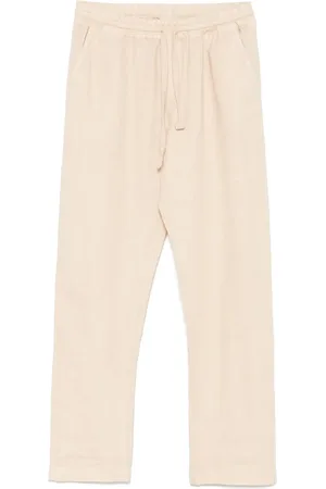 FEDELI Homme, Pantalons, , Taille: XL Pantalon en Lin avec Cordon de Serrage et Poches