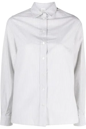 ELEVENTY Femme, Blouses et Chemises, Blanc, Taille: 36 FR Élégante chemise verte à manches longues