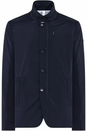 Duno Homme, Manteaux, Bleu, Taille: M Veste de terrain en polyester avec boutons/fermeture éclair