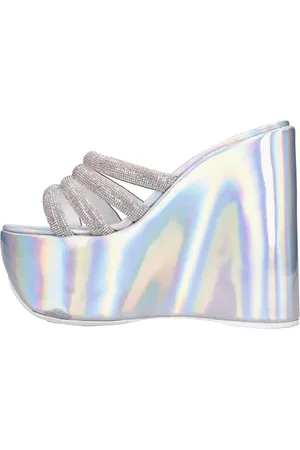 Casadei Femme, Chaussures, Gris, Taille: 37 EU Compensées