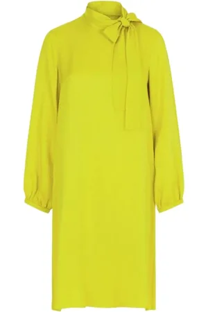 Carolina Herrera Femme, Robes, Vert, Taille: 42 FR Robe Droite en Jacquard de Soie avec Décoratif