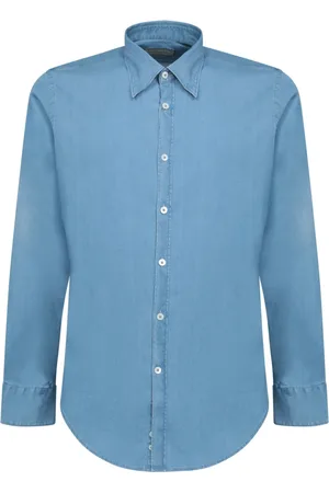 CANALI Homme, Chemises, Bleu, Taille: L Chemise en denim avec fermeture boutonnée sur le devant