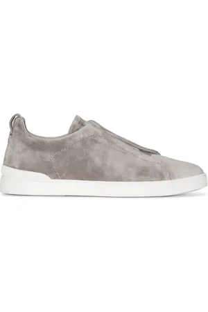 Ermenegildo Zegna Homme, Chaussures, Gris, Taille: 40 EU Baskets Basse Triple Stitch en Daim