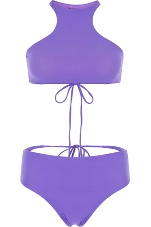 The Attico Femme, Maillots de bain, Violet, Taille: 36 FR Ensemble Bikini Découpé Stretch