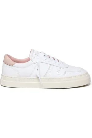 D.A.T.E. Femme, Chaussures, Blanc, Taille: 36 EU Baskets en Cuir Blanc et Rose