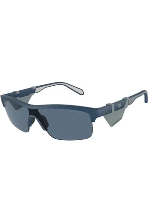 Emporio Armani Unisex, Accessoires, Bleu, Taille: ONE Size Lunettes de soleil à monture bleue et verres bleus