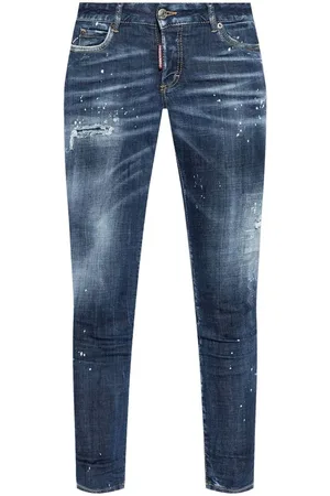 Dsquared2 Femme, Jeans, Bleu, Taille: 36 FR Jean Cropped Denim Bleu Marine