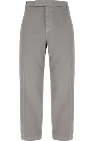 Thom Browne Homme, Pantalons, Gris, Taille: L Pantalon Chino Coupe Fuselée à Pli Marqué