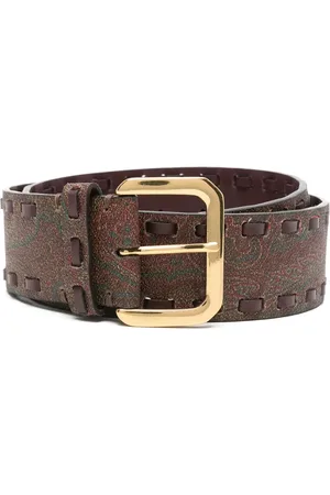 Etro Femme, Accessoires, Rouge, Taille: 70 CM Ceinture en Cuir Rouge avec Boucle