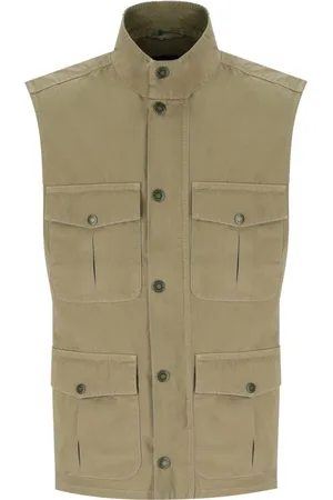 Barbour Homme, Vestes, Brun, Taille: S Gilet en coton casual Corbridge