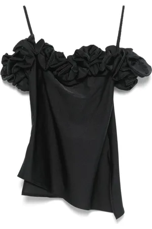 COPERNI Femme, Tops, Noir, Taille: 40 FR Robe asymétrique à épaules dénudées