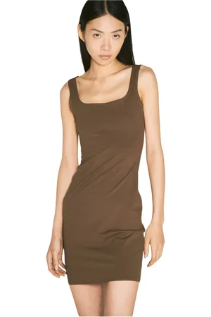 Entire Studios Femme, Robes, Brun, Taille: 42 FR Mini-robe à encolure carrée