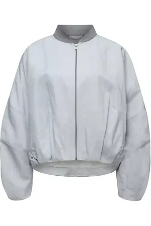 Drykorn Homme, Vestes, Bleu, Taille: M Bomber Oversize Fermeture Éclair Argent Court
