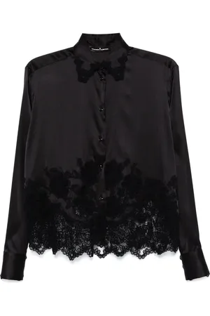 ERMANNO SCERVINO Femme, Blouses et Chemises, Noir, Taille: 38 FR Chemise Casual au Design Unique