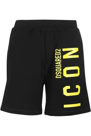 Dsquared2 Homme, Shorts, Noir, Taille: S Bermuda en coton avec logo imprimé