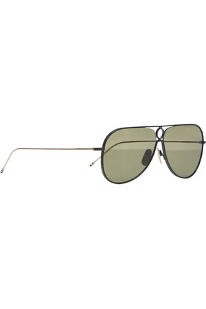 Thom Browne Unisex, Accessoires, Noir, Taille: ONE Size Lunettes de soleil Aviateur