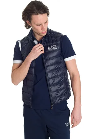EA7 Homme, Vestes, Bleu, Taille: L Veste Sans Manches Rembourrée