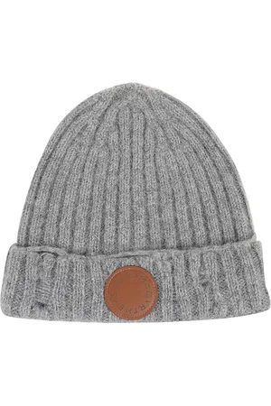 Stella McCartney Femme, Accessoires, Gris, Taille: ONE Size Bonnet côtelé en alpaga