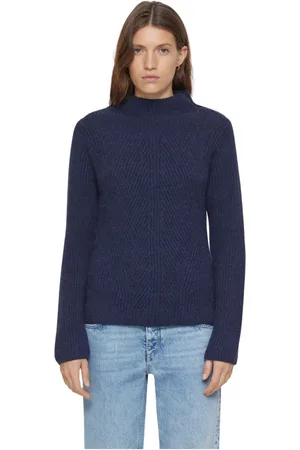 Closed Femme, Pulls, Bleu, Taille: 42 FR Pull Pêcheur Côtelé