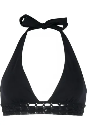 ERMANNO SCERVINO Femme, Maillots de bain, Noir, Taille: 40 FR Haut de bikini dos nu noir en crochet