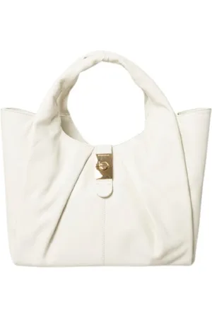 Borbonese Femme, Sacs, , Taille: ONE Size Sac Shopping Moyen - Crème Chantilly