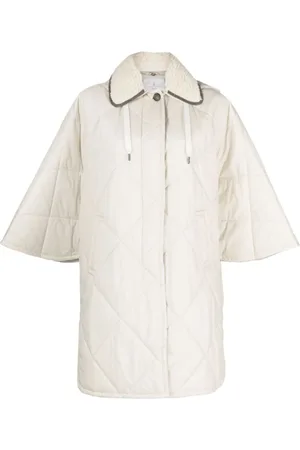 Brunello Cucinelli Femme, Manteaux, Blanc, Taille: 36 FR Parka Élégante
