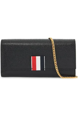 Thom Browne Femme, Accessoires, Noir, Taille: ONE Size Portefeuille Chaîne avec Détail RWB