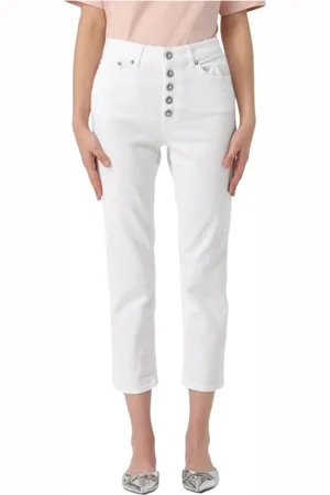 Dondup Femme, Pantalons, Blanc, Taille: W31 Pantalon Cropped