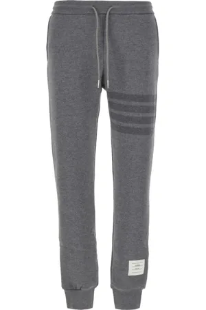 Thom Browne Femme, Pantalons, Gris, Taille: 32 FR Joggers à Cordon Coulissant 4-Barres